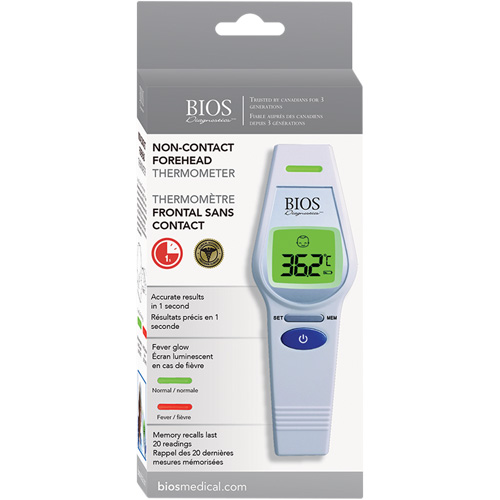 Non-Contact Forehead Thermometer, 0°C - 100.0°C (32.0°F - 212.0°F), Fixed Emmissivity Northern Industrial Supply Inc.