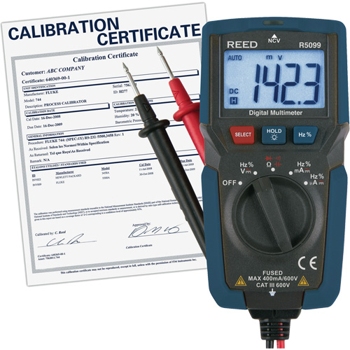 Multim&egrave;tre compact avec mesure de tension sans contact et certificat de calibration, Tension c.a./c.c., Courant c.a./c.c. Northern Industrial Supply Inc.