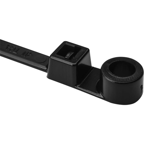 1-Piece Screw Mount Cable Ties, 12-2/5" Long, 50 lbs. Tensile Strength, Black Northern Industrial Supply Inc.