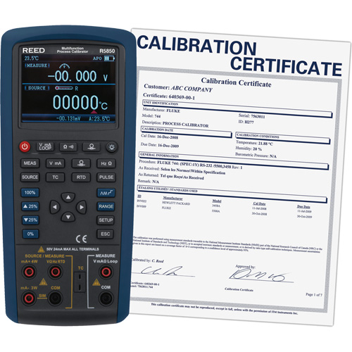 &eacute;talonneur de processus multifonctions avec certification de calibration, Sans enregistrement des donn&eacute;es, Portatif, 5 proc&eacute;d&eacute;s Northern Industrial Supply Inc.