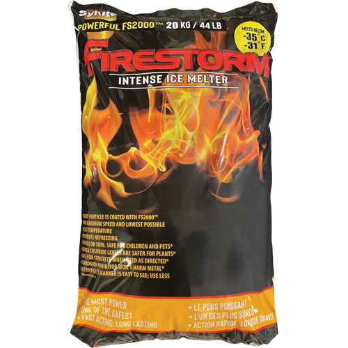 Produits de d&eacute;glaçage intense Firestorm, Sac, 44 lb (20 kg), Point de fonte -35°C (-31°F) Northern Industrial Supply Inc.