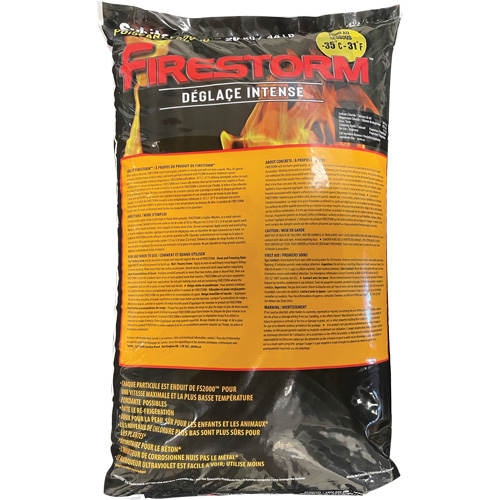 Produits de d&eacute;glaçage intense Firestorm, Sac, 44 lb (20 kg), Point de fonte -35°C (-31°F) Northern Industrial Supply Inc.