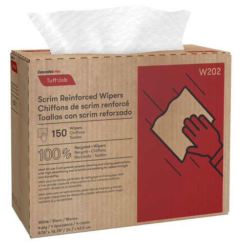 Pro Tuff-Job Scrim Reinforced Wipers, All-Purpose, 16-3/4" L x 9-3/4" W Northern Industrial Supply Inc.