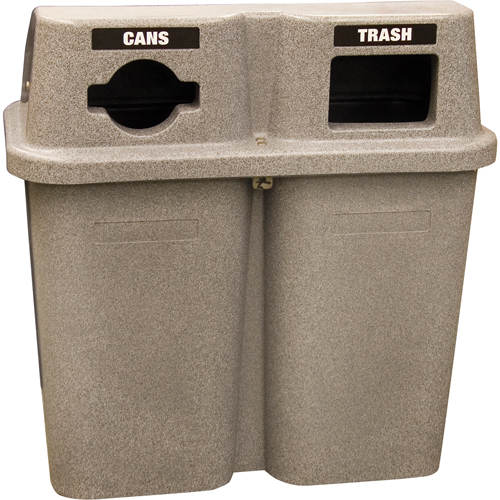 Contenants de recyclage Bullseye, Bord de rue, Plastique, 2 x 22 gal. US Northern Industrial Supply Inc.