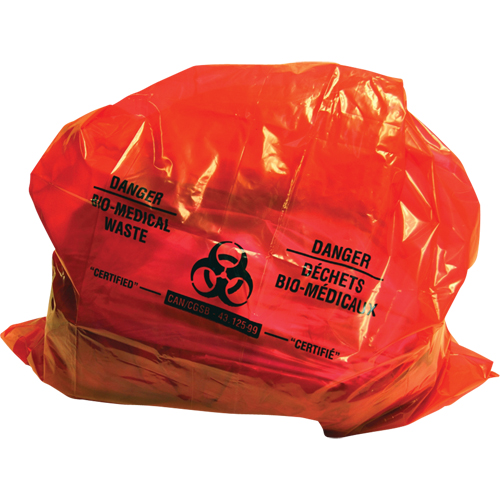 Sacs pour d&eacute;chets bio-m&eacute;dicaux Sure-Guard, Biorisque, 50" lo x 37" la, 2 mil Northern Industrial Supply Inc.