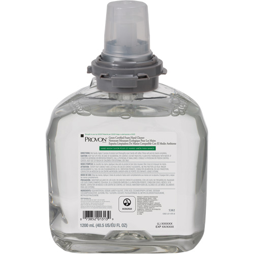 Green Certified Hand Soap for PROVON&reg; TFX Dispenser, Foam, 1200 ml, Scented Northern Industrial Supply Inc.