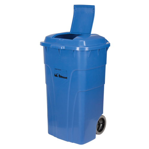Bac de recyclage roulant, Bord de rue, Poly&eacute;thyl&egrave;ne, 65 gal. US Northern Industrial Supply Inc.