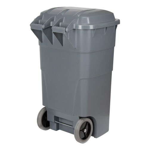 Roll Out Garbage Bin, Polyethylene, 65 US gal. Northern Industrial Supply Inc.