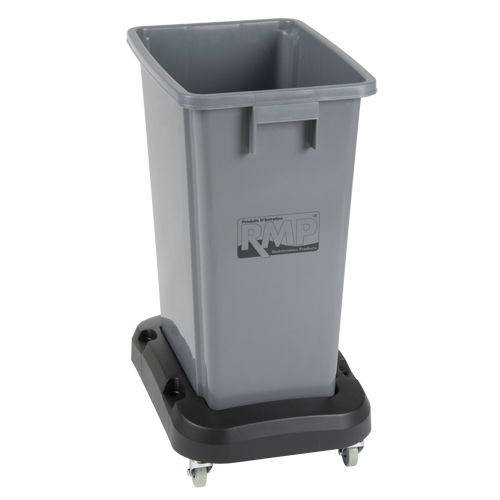 Recycling & Waste Receptacle Dolly, Polypropylene, Black, Fits: 17-1/4" x 12-1/2" Northern Industrial Supply Inc.