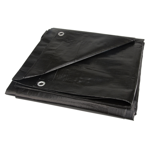 Tarp, Light Industrial Duty, Black, 6' x 8' x 8 mils Northern Industrial Supply Inc.