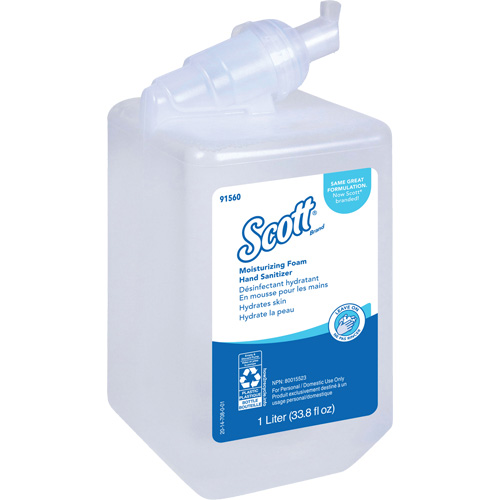 D&eacute;sinfectant moussant et hydratant pour les mains Pro de Scott, 1000 ml, Cartouche de recharge, 62% alcool Northern Industrial Supply Inc.