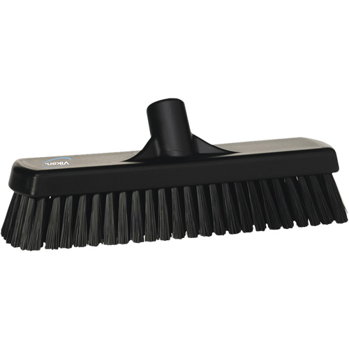 Deck & Wall Scrub Broom, Stiff Bristles, 12", Polyester, Black Northern Industrial Supply Inc.