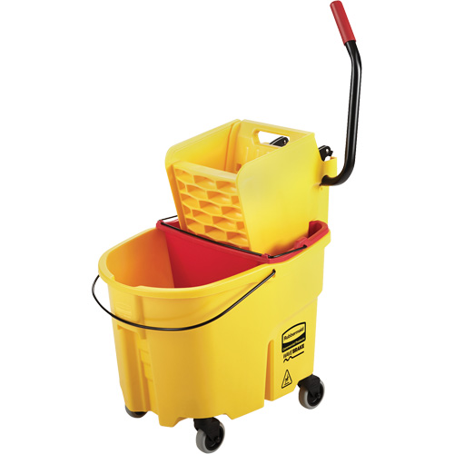 Ensemble de seau pour vadrouille et essoreuse WaveBrake, Pression lat&eacute;rale, 8,75 gal. US (35 pintes), Jaune Northern Industrial Supply Inc.