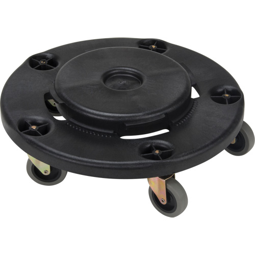 Socle roulant pour contenant &agrave; d&eacute;chets, Polypropyl&egrave;ne, Noir, Convient aux contenants 24" dia. Northern Industrial Supply Inc.