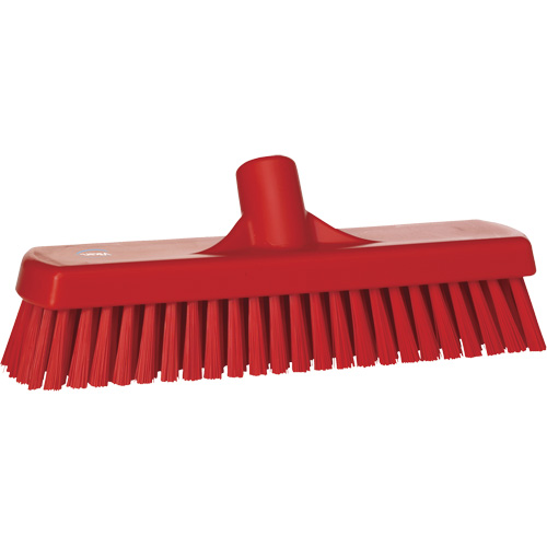 Brosse &agrave; r&eacute;curer pour planchers et murs, Crins Ferme, 12", Polyester, Rouge Northern Industrial Supply Inc.