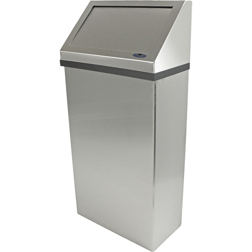 Wall Mounted Waste Receptacle, Stainless Steel, 13.2 US gal. Northern Industrial Supply Inc.