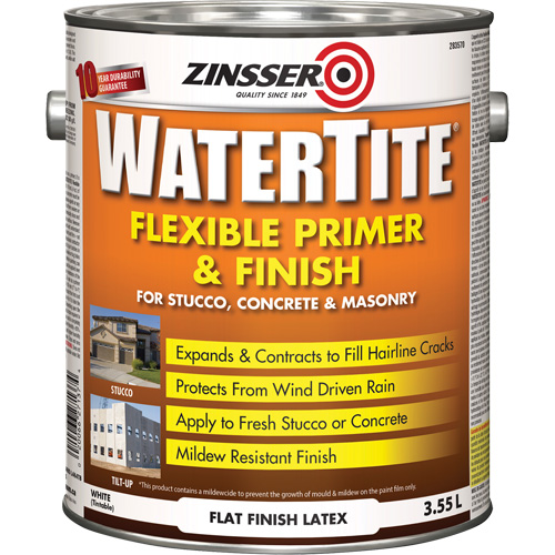 Couche primaire et de finition flexible et r&eacute;sistante aux intemp&eacute;ries Watertite, 3,55 L, Gallon, Blanc Northern Industrial Supply Inc.