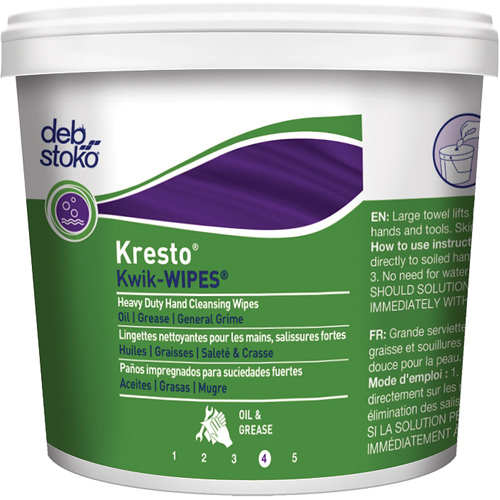 Kresto&reg; Kwik-Wipes&reg; Wipes, 130 Wipes, 12" x 10" Northern Industrial Supply Inc.