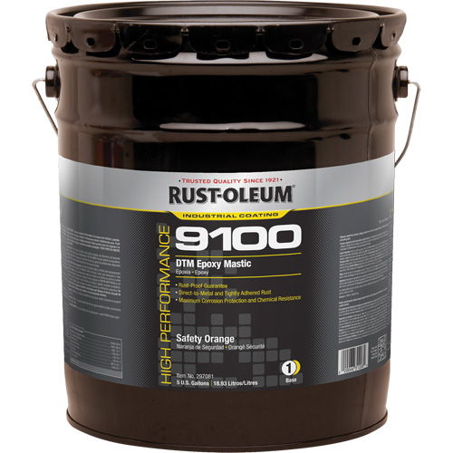 9100 System DTM Epoxy Mastic Base, Safety Orange, 5 gal., Pail Northern Industrial Supply Inc.