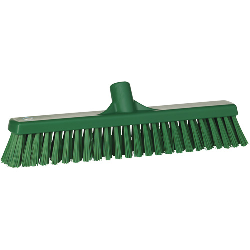 T&ecirc;te de balai-brosse &agrave; soies combin&eacute;es, Crins Cors&eacute;/Fin, 16-1/2", Polyester, Vert Northern Industrial Supply Inc.