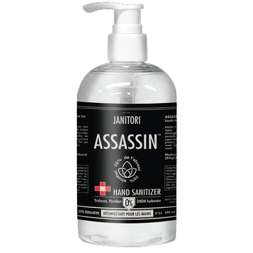 54 Assassin Hand Sanitizer, 500 ml, Pump Bottle, 70% Alcohol Northern Industrial Supply Inc.