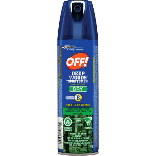 Insectifuge sec pour sportifs Off! R&eacute;gions sauvages, DEET &agrave; 30 %, A&eacute;rosol, 113 g Northern Industrial Supply Inc.