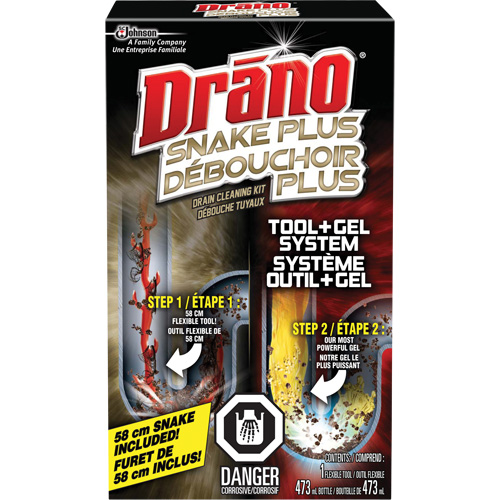 Trousse de furet et gel d&eacute;boucheur pour tuyaux de Drano Northern Industrial Supply Inc.