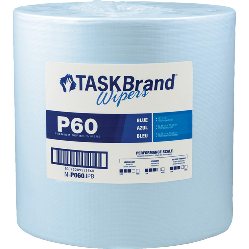 Chiffons de premi&egrave;re qualit&eacute; P60 TaskBrand, Tout usage, 13" lo x 12" la Northern Industrial Supply Inc.