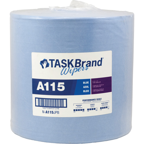 TaskBrand&reg; A115 Advanced Performance Wipers, Heavy-Duty, 13" L x 12" W Northern Industrial Supply Inc.