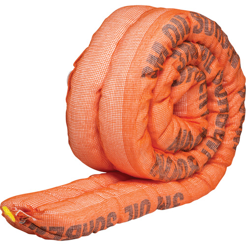 Barri&egrave;re de pollution absorbante double pour produits p&eacute;troliers, Huile seulement, 10' lo x 4" la, Absorption 36,8 gal Northern Industrial Supply Inc.