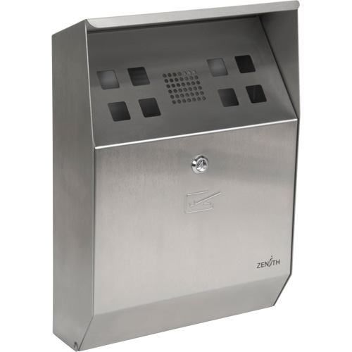 Smoking Receptacle, Wall-Mount, Stainless Steel, 1.6 Litres Capacity, 13-4/5" Height Northern Industrial Supply Inc.