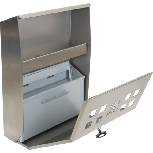 Smoking Receptacle, Wall-Mount, Stainless Steel, 1.6 Litres Capacity, 13-4/5" Height Northern Industrial Supply Inc.