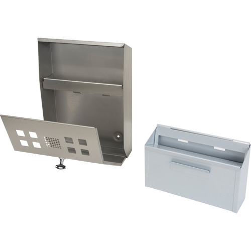 Smoking Receptacle, Wall-Mount, Stainless Steel, 1.6 Litres Capacity, 13-4/5" Height Northern Industrial Supply Inc.