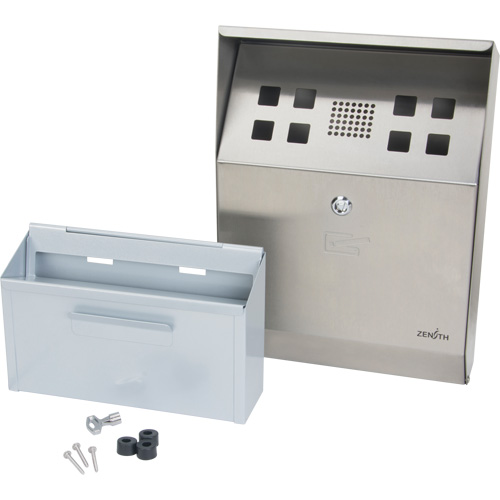 Smoking Receptacle, Wall-Mount, Stainless Steel, 1 Litre Capacity, 11-4/5" Height Northern Industrial Supply Inc.