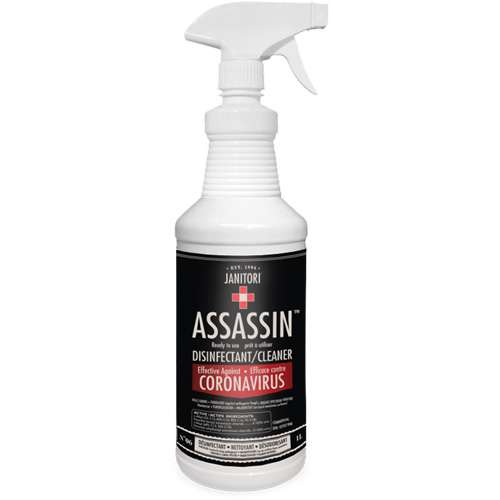 Nettoyant d&eacute;sinfectant pr&ecirc;t &agrave; l'emploi Janitori Assassin, 1 L, Bouteille &agrave; g&acirc;chette Northern Industrial Supply Inc.