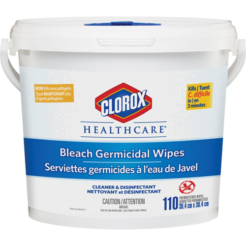 Healthcare&reg; Disinfecting Bleach Wipes, 110 Count Northern Industrial Supply Inc.