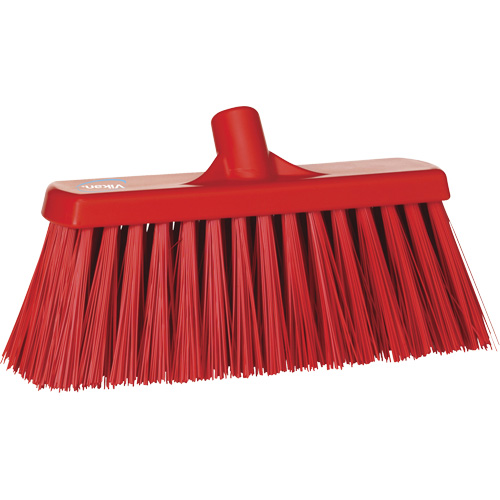 Heavy-Duty Push Broom, Stiff Bristles, 13", Polyester, Red Northern Industrial Supply Inc.