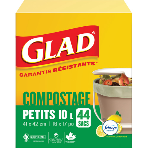 Petits sacs de compostage, R&eacute;gulier, 17" lo x 16" la, Brun, Capacit&eacute; de 10 L (3 gal.) Northern Industrial Supply Inc.