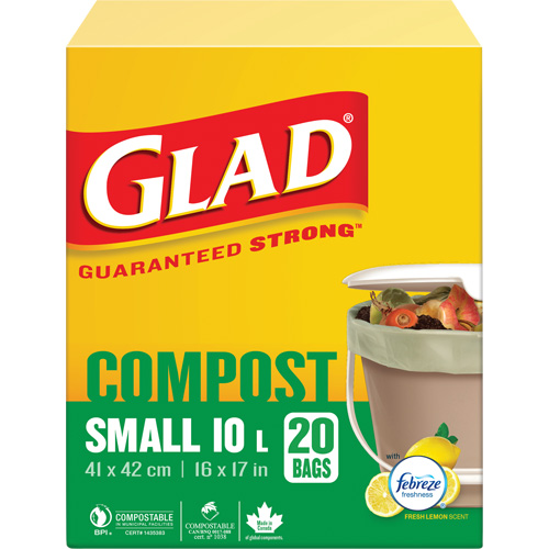 Petits sacs de compostage, R&eacute;gulier, 17" lo x 16" la, Brun, Capacit&eacute; de 10 L (3 gal.) Northern Industrial Supply Inc.