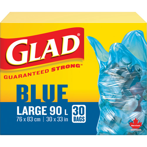 Sacs de recyclage 45 L, R&eacute;gulier, 30" la x 33" lo, Bleu Northern Industrial Supply Inc.