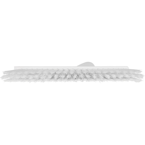 Dustpan Broom with Angled Thread, Medium Bristles, 10", Polyester, White Northern Industrial Supply Inc.