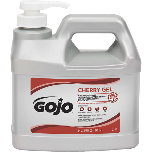 Hand Cleaner, Gel/Pumice, 1.89 L, Pump Bottle, Cherry Northern Industrial Supply Inc.