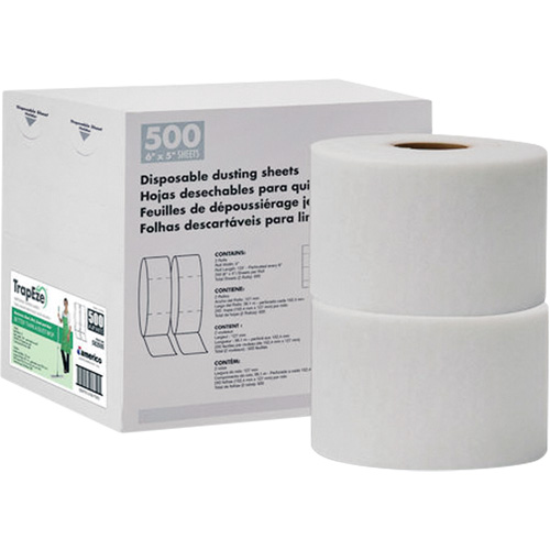 TrapEze&reg; Double Roll Disposable Dusting Sheets, Polyester, White Northern Industrial Supply Inc.