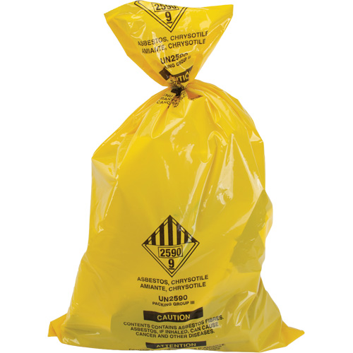 Doublures pour d&eacute;chets dangereux, Amiante, 40" lo x 26" la, 3 mils Northern Industrial Supply Inc.