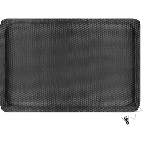 Ensemble de tapis conductible Hog Heaven, 4' la x 6' lo, 7/8" &eacute;paisseur, Noir, Nitrile Northern Industrial Supply Inc.