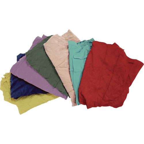 Chiffons fabriqu&eacute;s &agrave; partir de mat&eacute;riaux recycl&eacute;s, Molleton, M&eacute;lange de couleurs, 25 lb Northern Industrial Supply Inc.