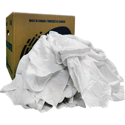 Recycled Wiping Rags, Cotton, White, 10 lbs. Northern Industrial Supply Inc.