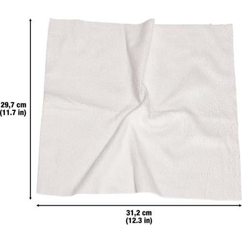 Chiffons lavables pour le nettoyage, Microfibre, Blanc Northern Industrial Supply Inc.