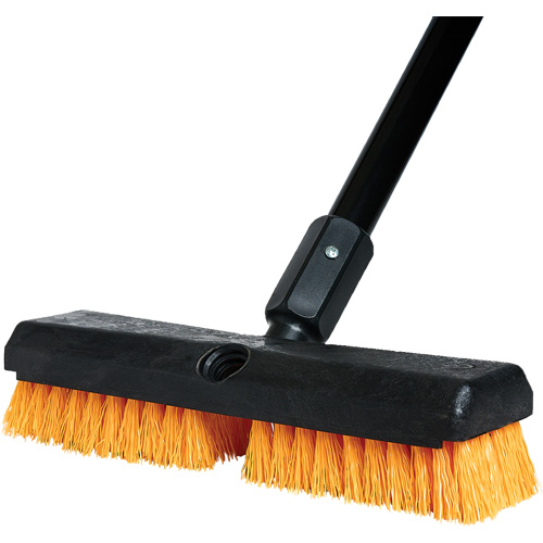 Cleaning Brush with Handle, 10" L, Polypropylene Bristles, Black/Red Northern Industrial Supply Inc.