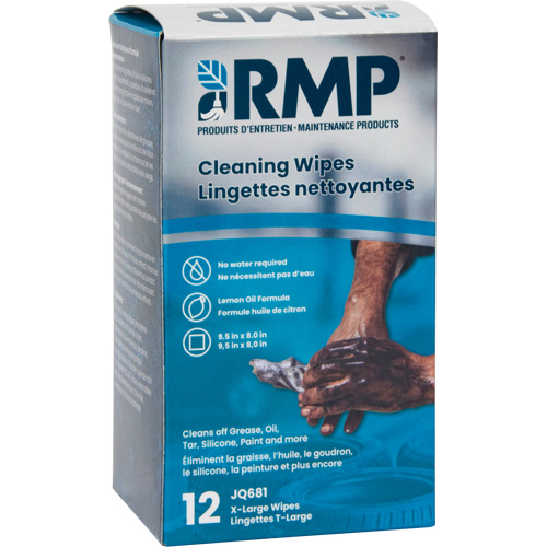 Lingettes nettoyantes emball&eacute;es individuellement, 12 lingettes, 8" x 9-1/2" Northern Industrial Supply Inc.